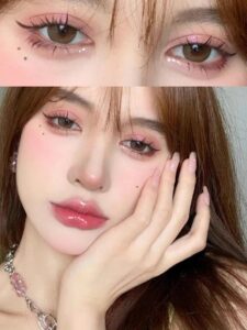 phối tone hồng đào trong trẻo