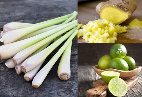 xông mặt bằng sả chanh