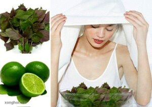 Trị mụn bằng lá tía tô