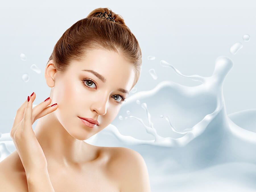 rửa mặt bằng sữa tươi không đường