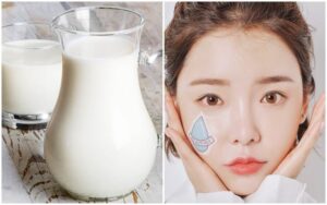 rửa mặt bằng sữa tươi không đường