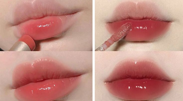 makeup môi căng bóng