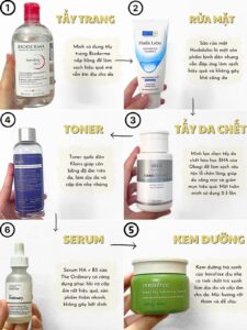 thứ tự tẩy trang skincare
